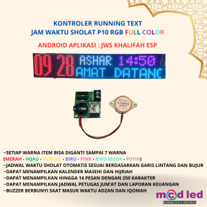 KONTROLER JWS WIFI P10 RGB FULL COLOR 1X3 PANEL (AUTO TARTIL)