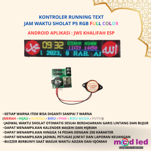 KONTROLER JWS WIFI P5 RGB FULL COLOR 1X6 PANEL, 2X2 PANEL, DAN 2X3 PANEL (HANYA JWS)